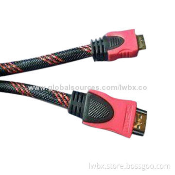 HDMI Cable, Supports Plug-and -play Feature, Available in Various Colors